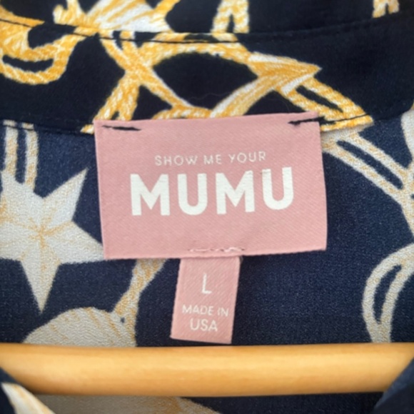 Show Me Your MuMu Carly collared dress Shellys yacht‎ club nautical Size Large - Picture 3 of 9